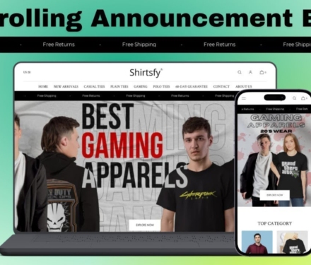Scrolling Announcement Bar